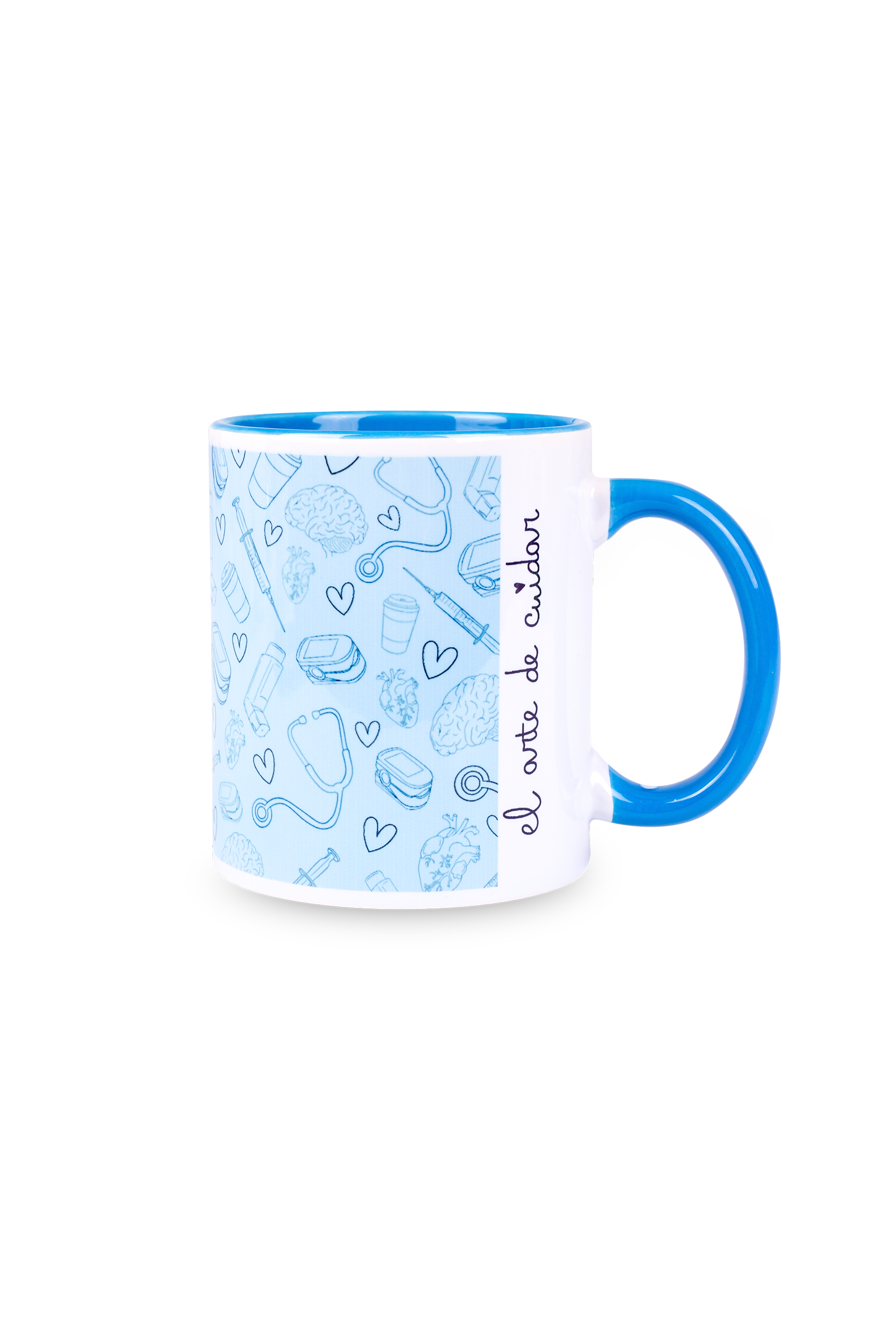Enfermania Tasse céramique 350 ml bleu clair uniforme