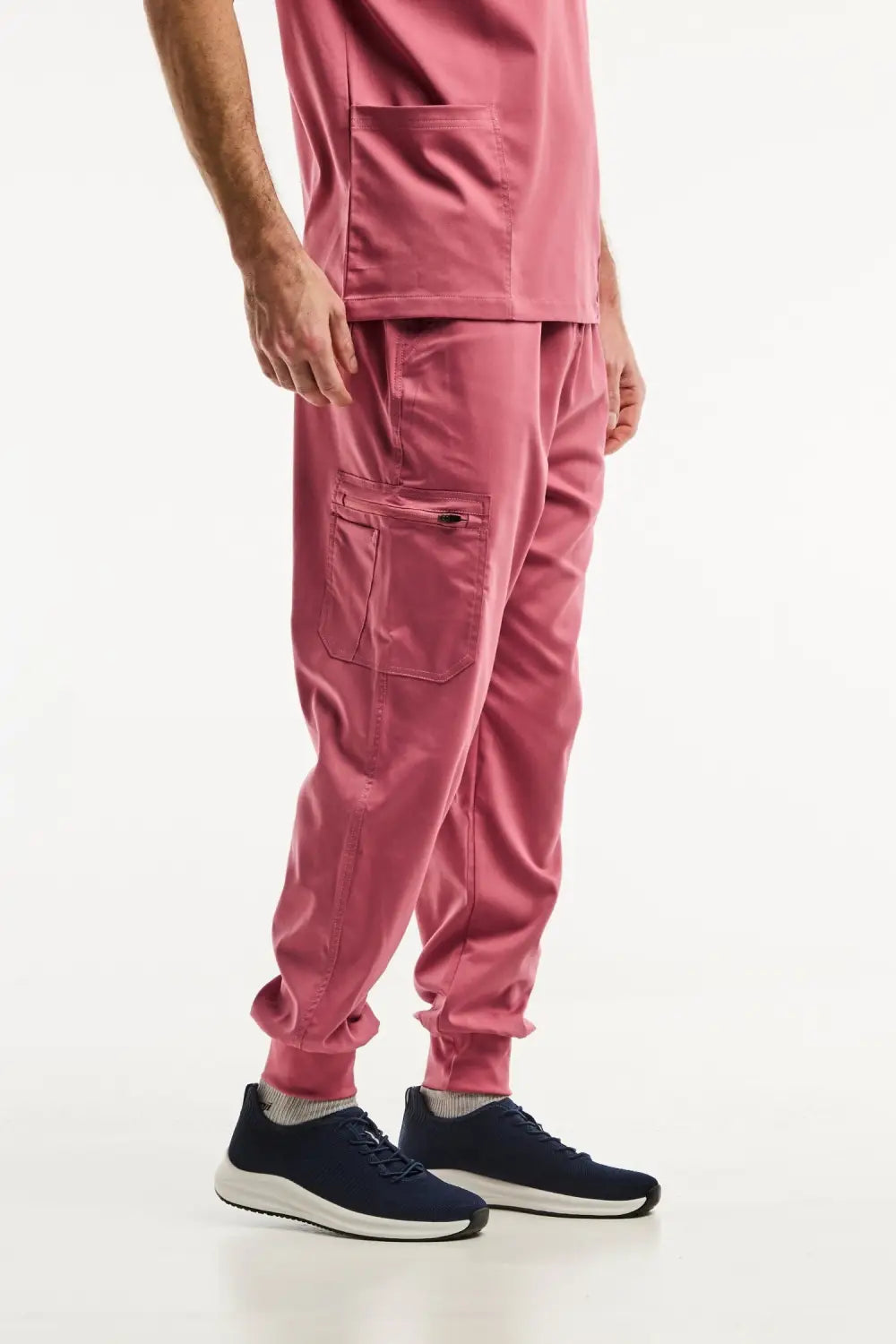 Aelin LUCA Jogger tenue médicale homme rose 2 pièces