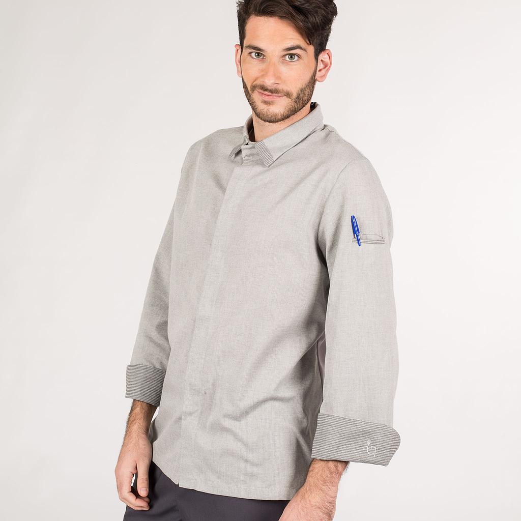 Gary's Ganimedes veste de cuisinier gris Coolmax