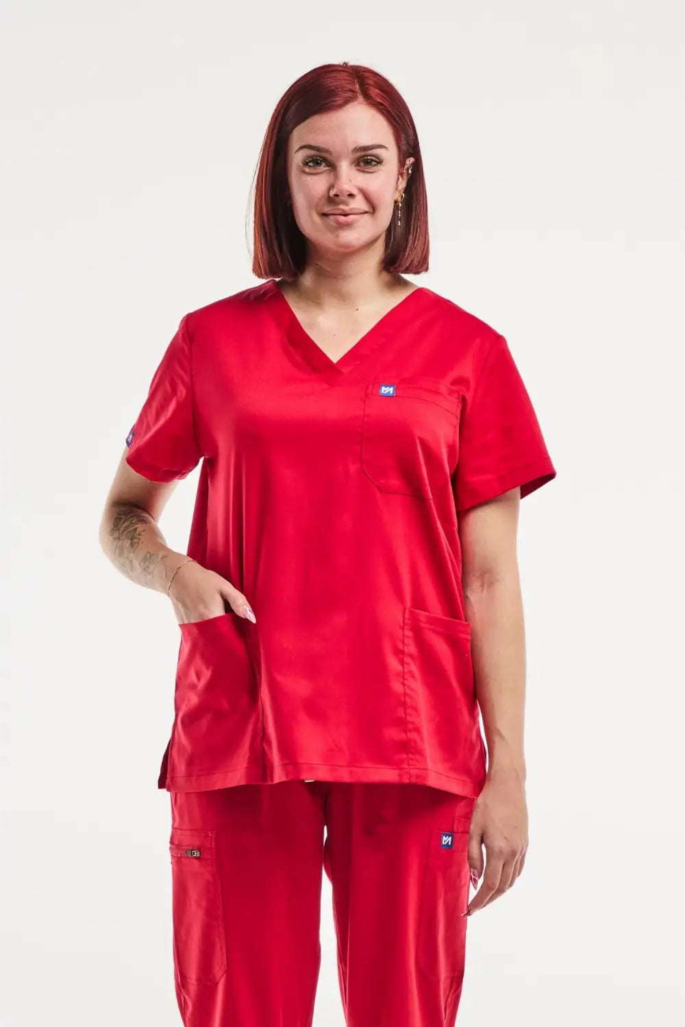 Aelin Emma tunique médicale femme rouge