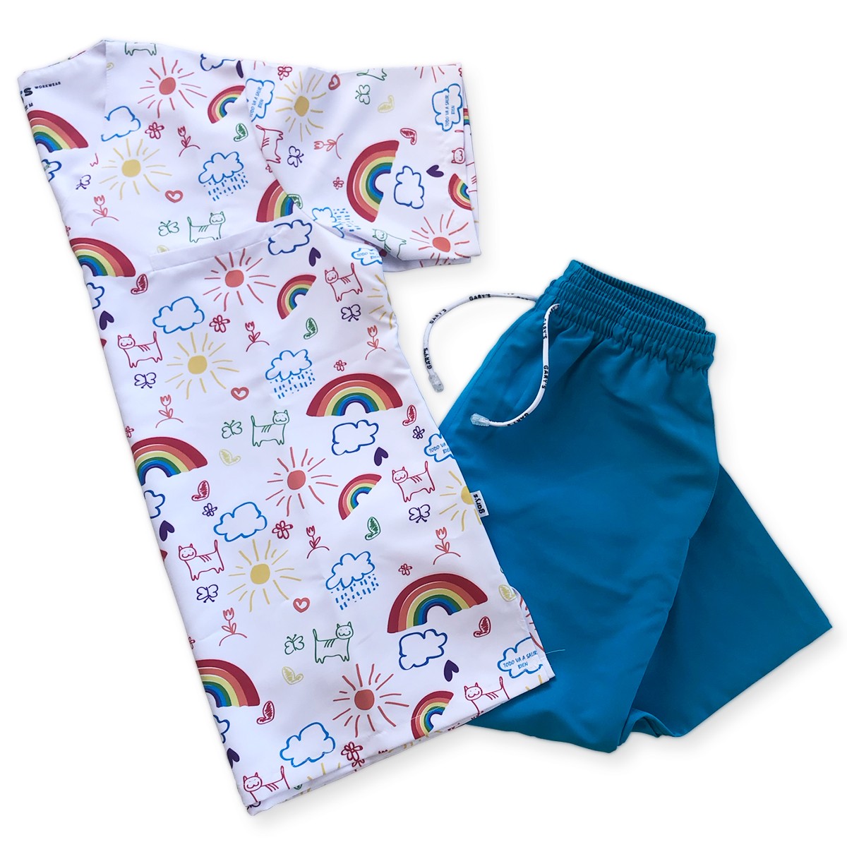 Enfermania Arcoíris blouse médicale microfibre M arc-en-ciel