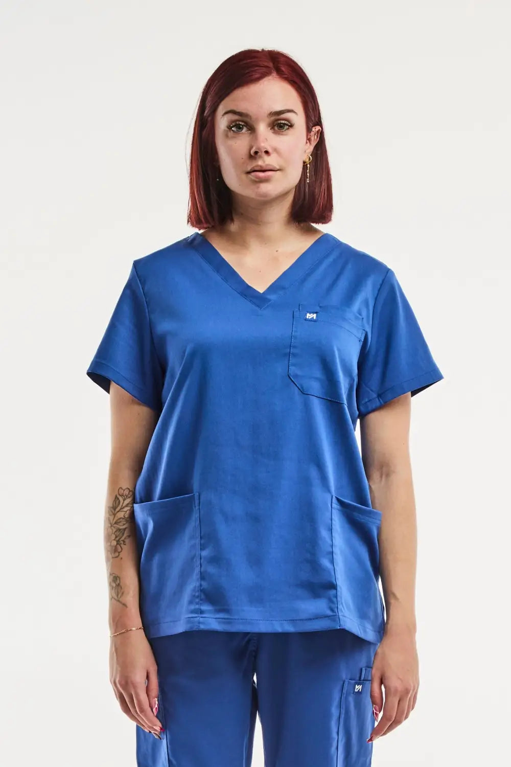 Aelin EMMA Tunique médicale Femme Bleu Roi - Blouse col V