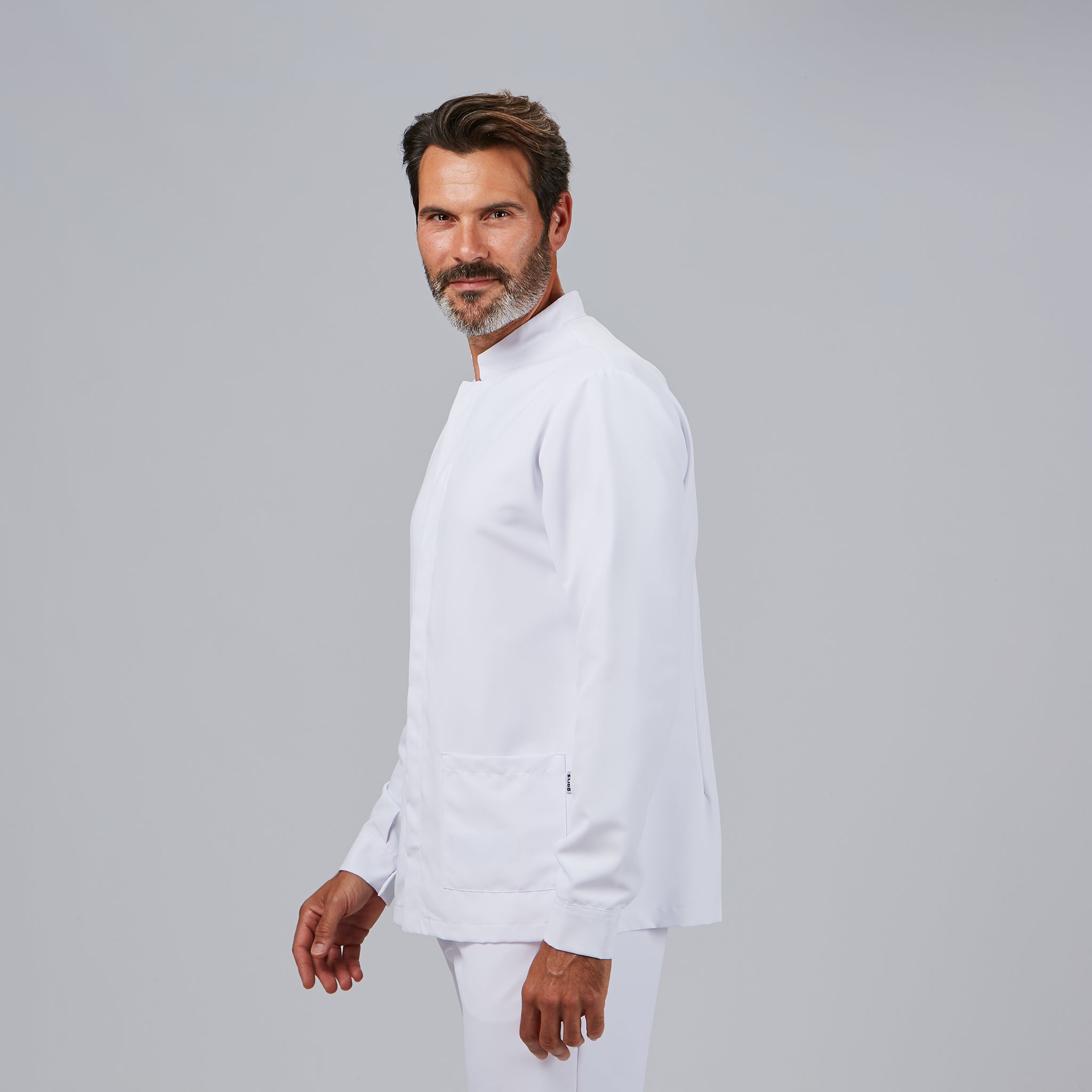 GARY'S Aarón blouse médicale homme blanc microfibre
