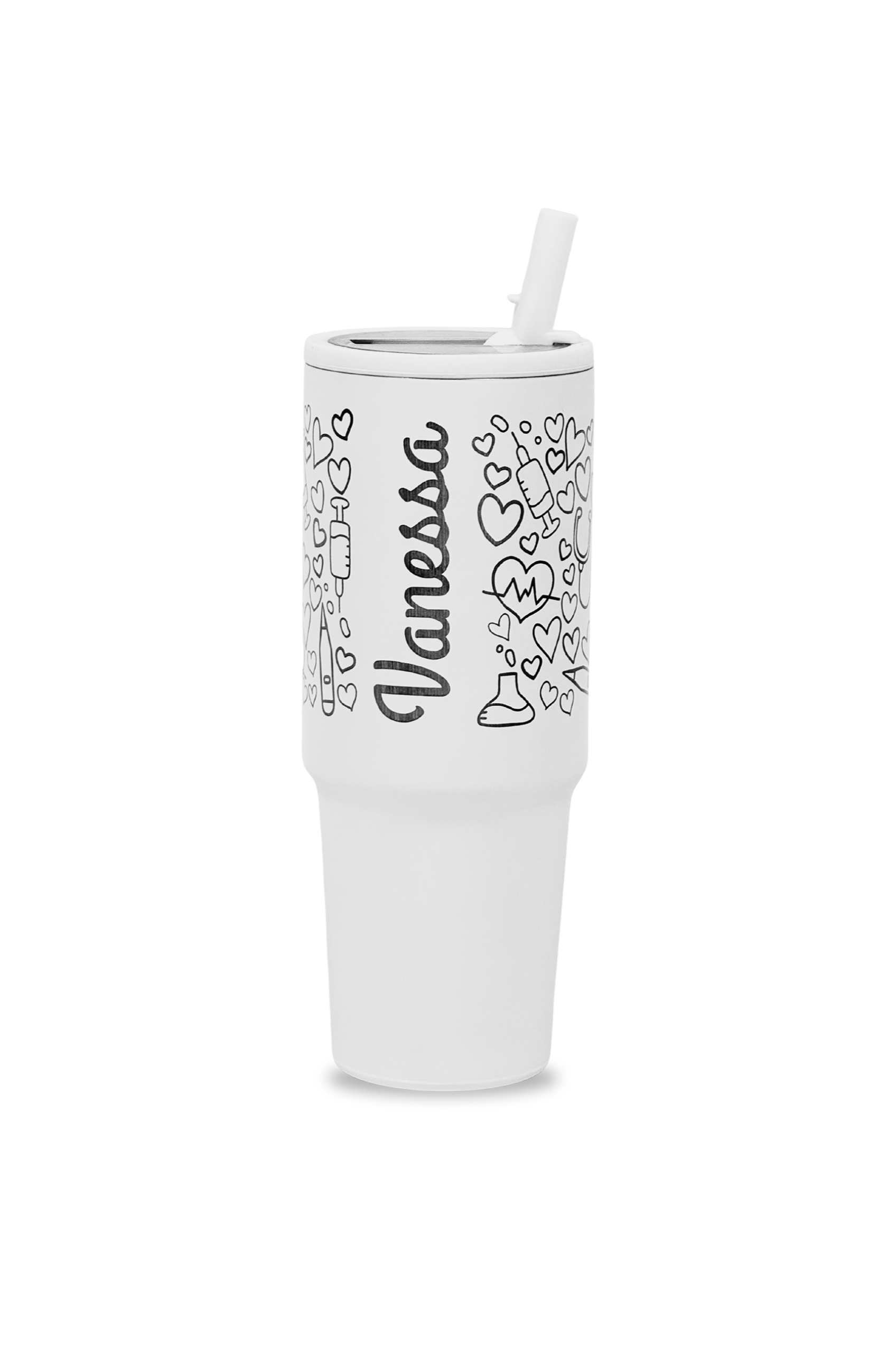 Enfermania gourde isotherme blanche Sweet Cake 870 ml gravée