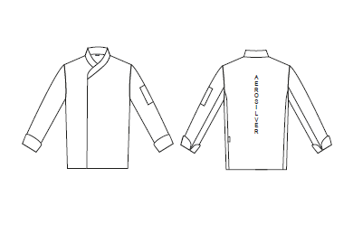 GARY'S Planet veste de cuisine microfibre recyclée blanche