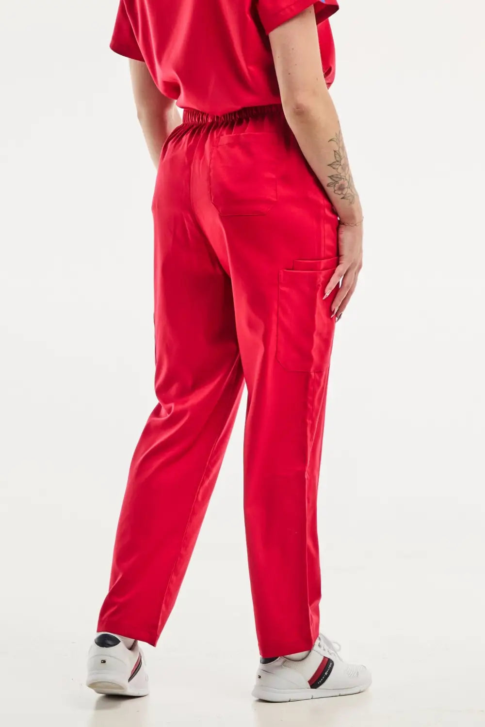Aelin EMMA Tenue médicale femme rouge stretch