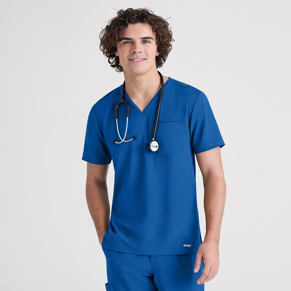 GARY'S Journey Top Barco blouse médicale noire poche poitrine