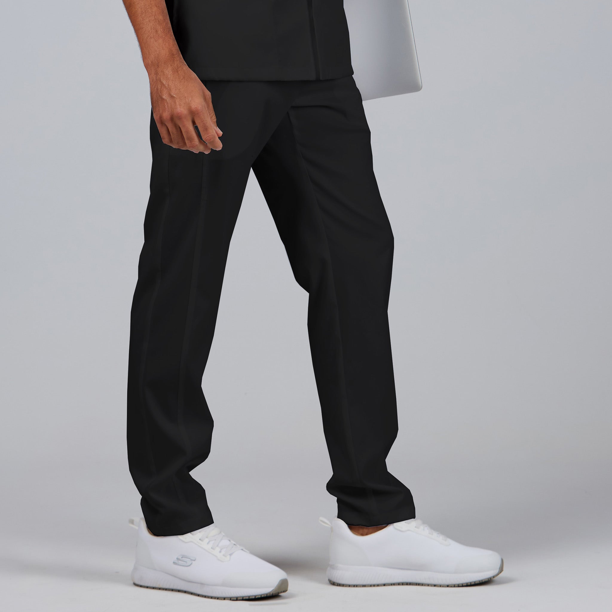 Gary's Pants pantalon travail blanc zip latéral unisexe
