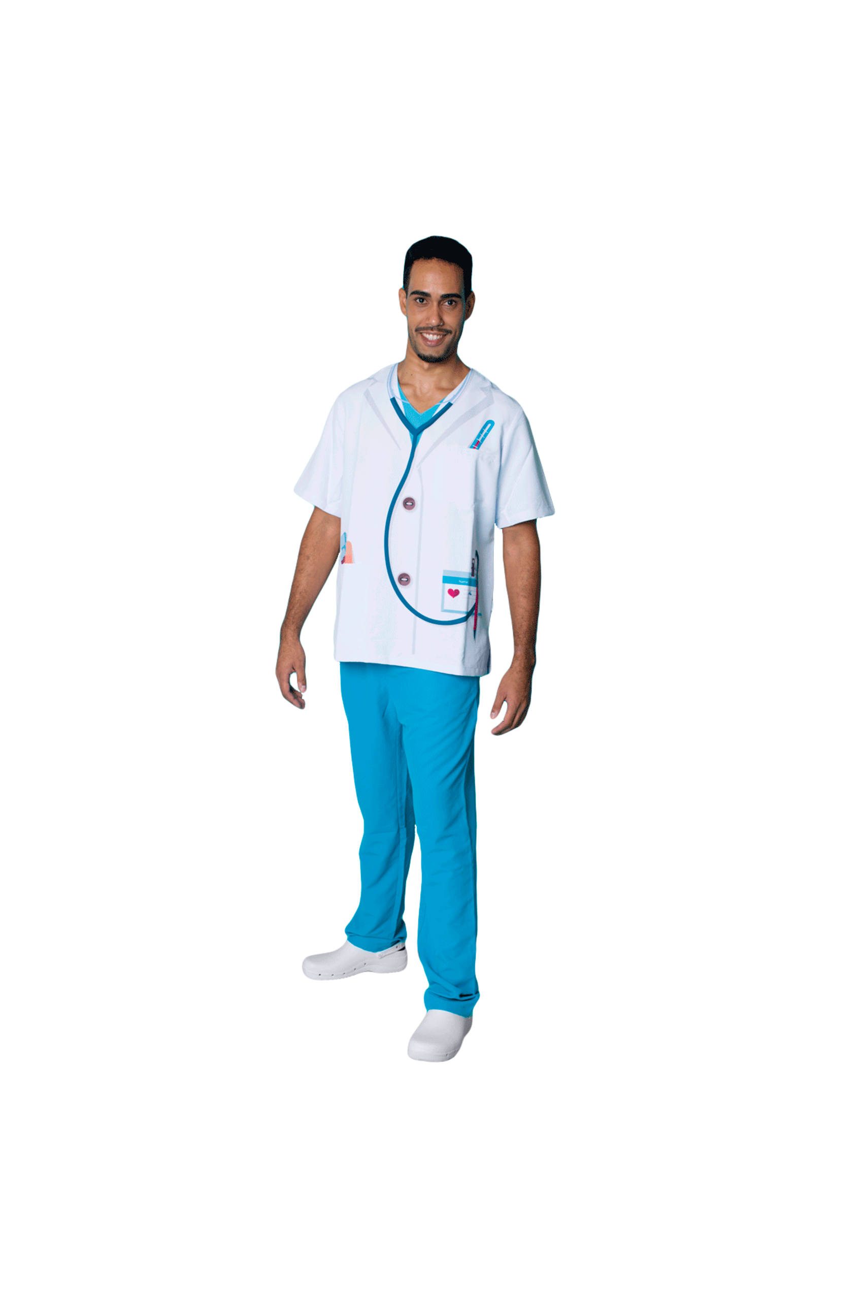 Enfermania Ropa Bluson Microfibra Magic Print blouse médicale antibactérienne