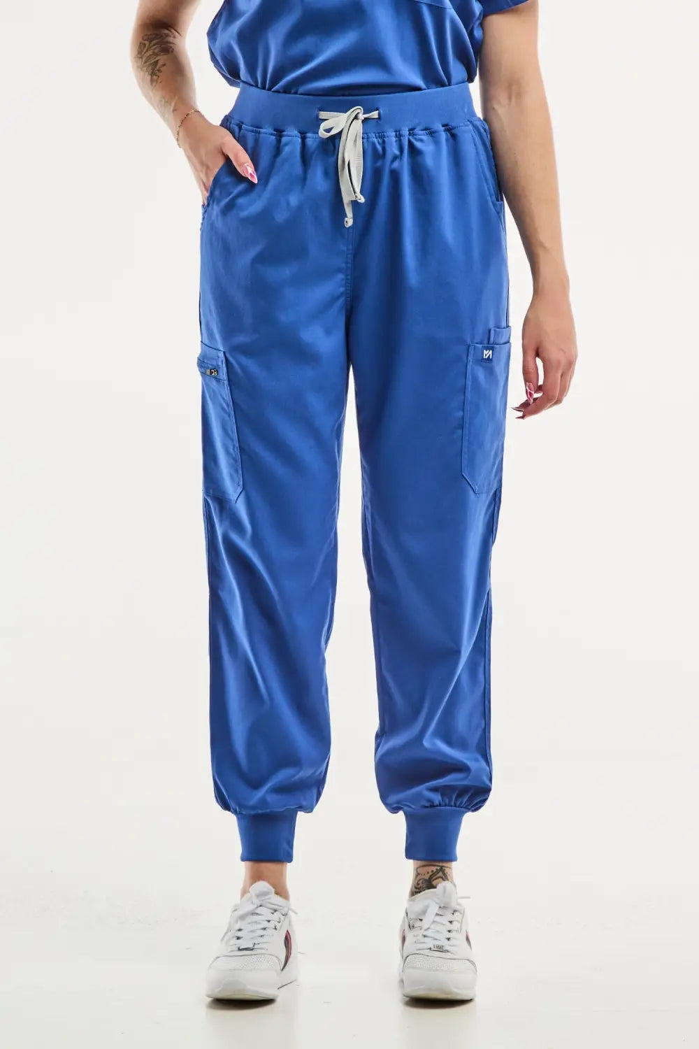 Aelin EMMA Jogger pantalon médical femme bleu roi stretch