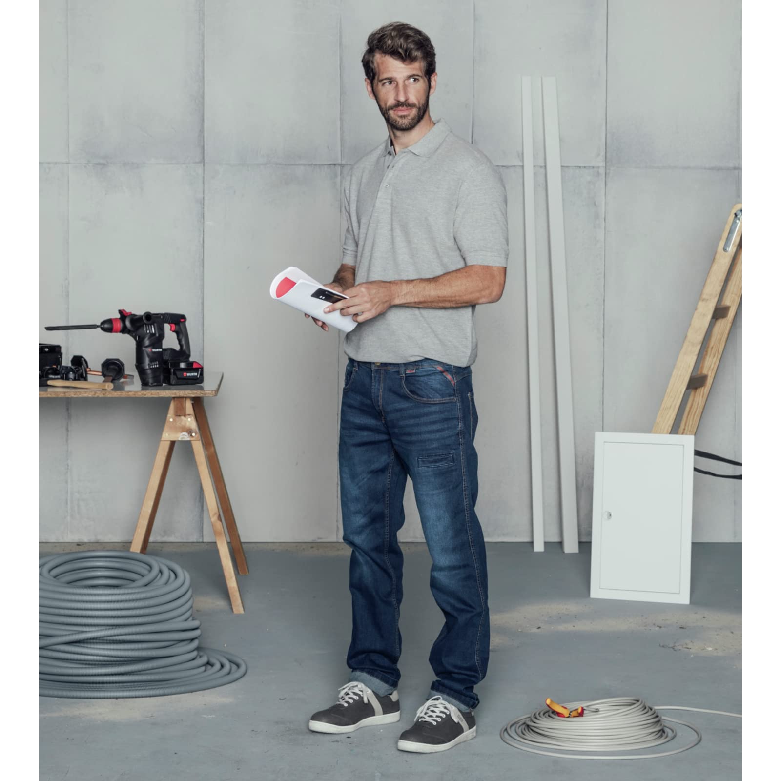 Würth MODYF Job+ polo de travail gris L ajusté