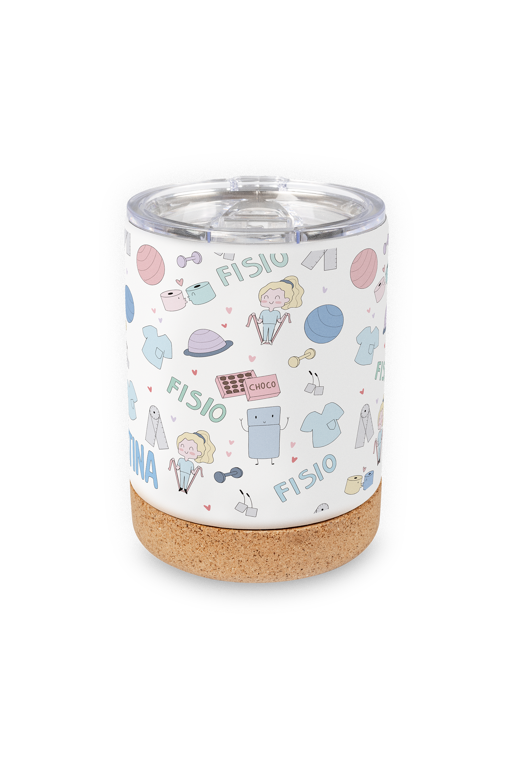 Enfermania Fisio Pastel pack gourde 500 ml + mug inox 330 ml