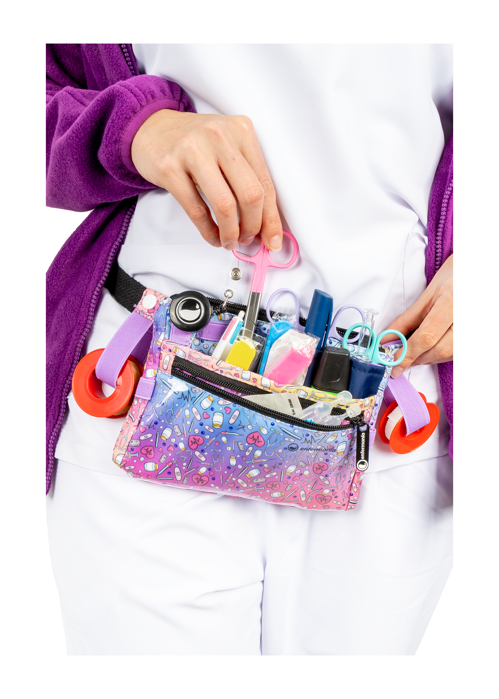 Enfermania Colorful sac banane infirmière Colorful poches multiples