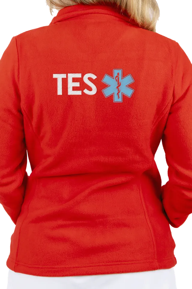 Enfermania Ropa polaire médicale femme rouge TES
