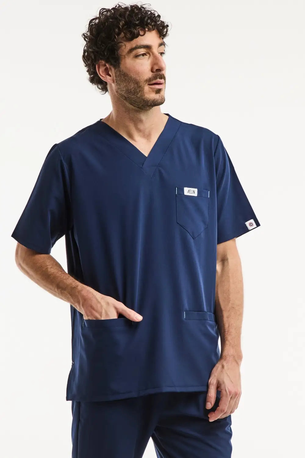 Aelin Slimfit NEW tunique médicale bleu marine col V