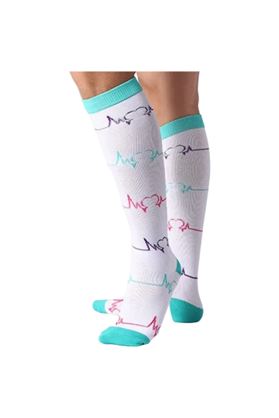 Enfermania Ropa EKG chaussettes de compression blanches S/M