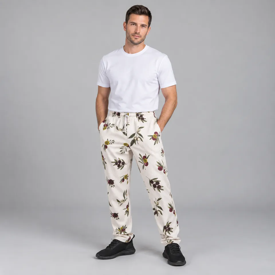 GARY'S pantalon cuisine unisexe coton Olivas