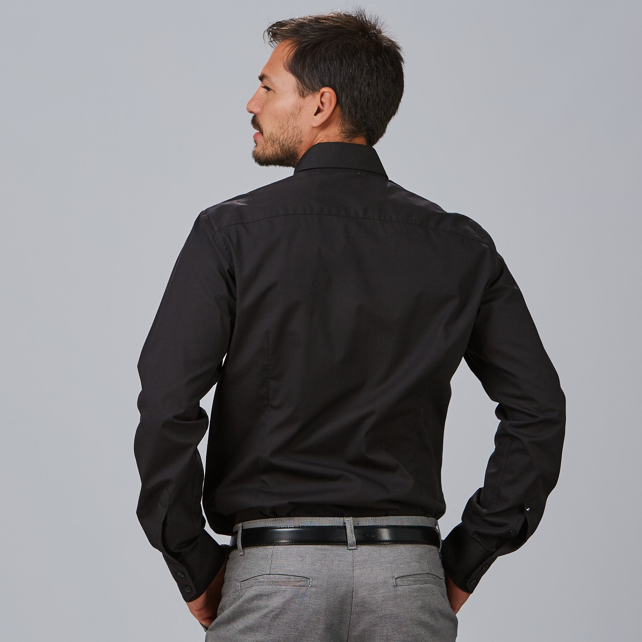Gary's Simone chemise homme slim fit noire XS stretch