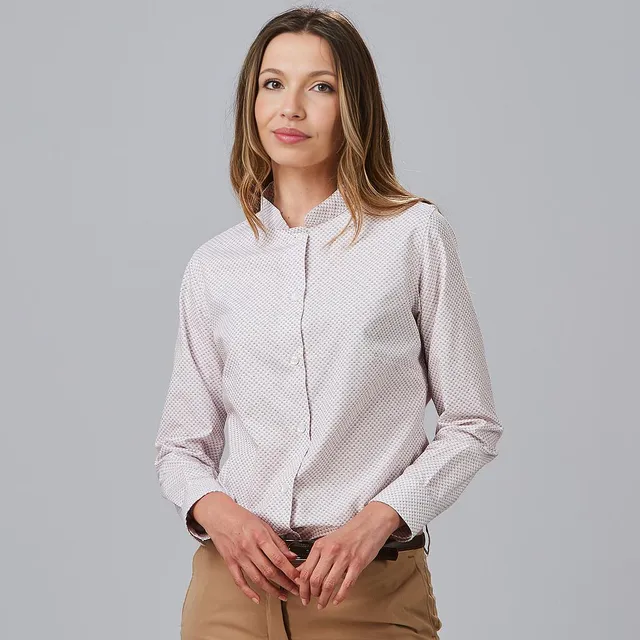 GARY'S Viola chemise femme col mao imprimé drapeaux