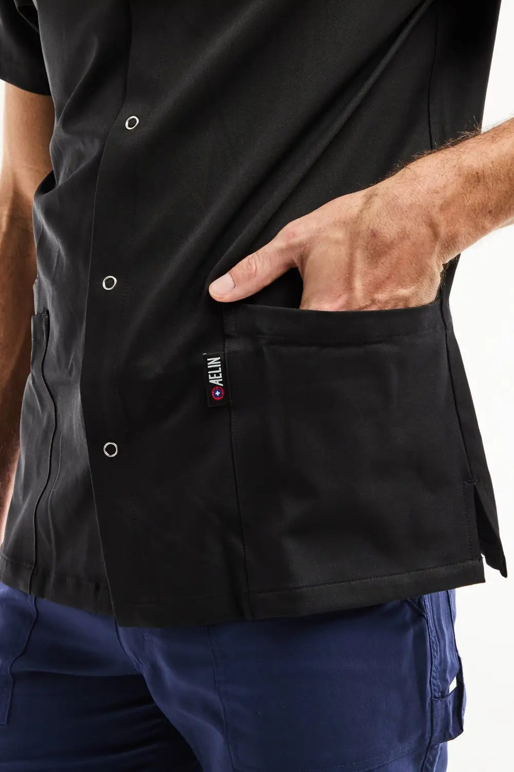 Aelin Noah blouse médicale homme noir stretch