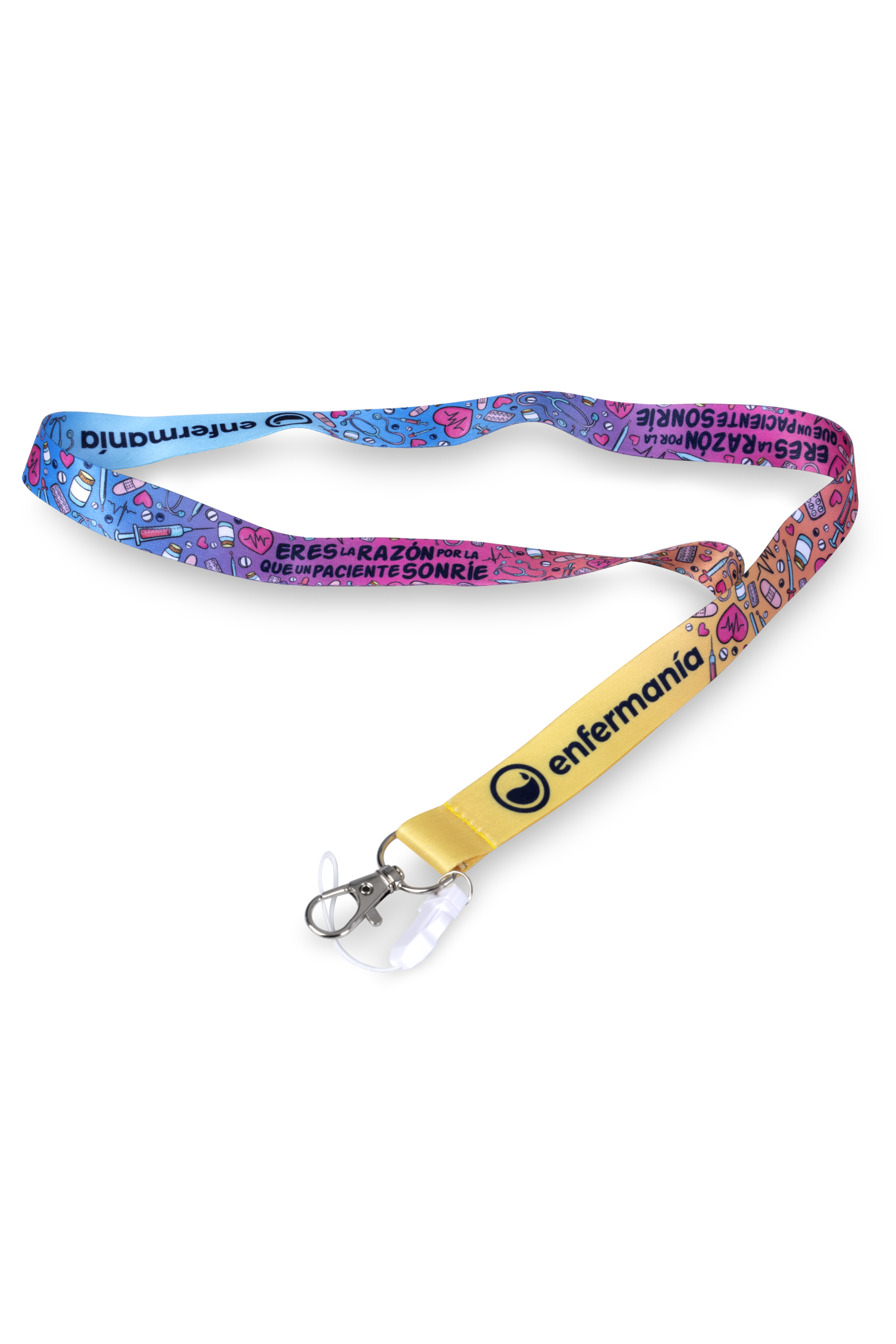 Enfermania Accesorios lanyard tour de cou Colorful badge soignant