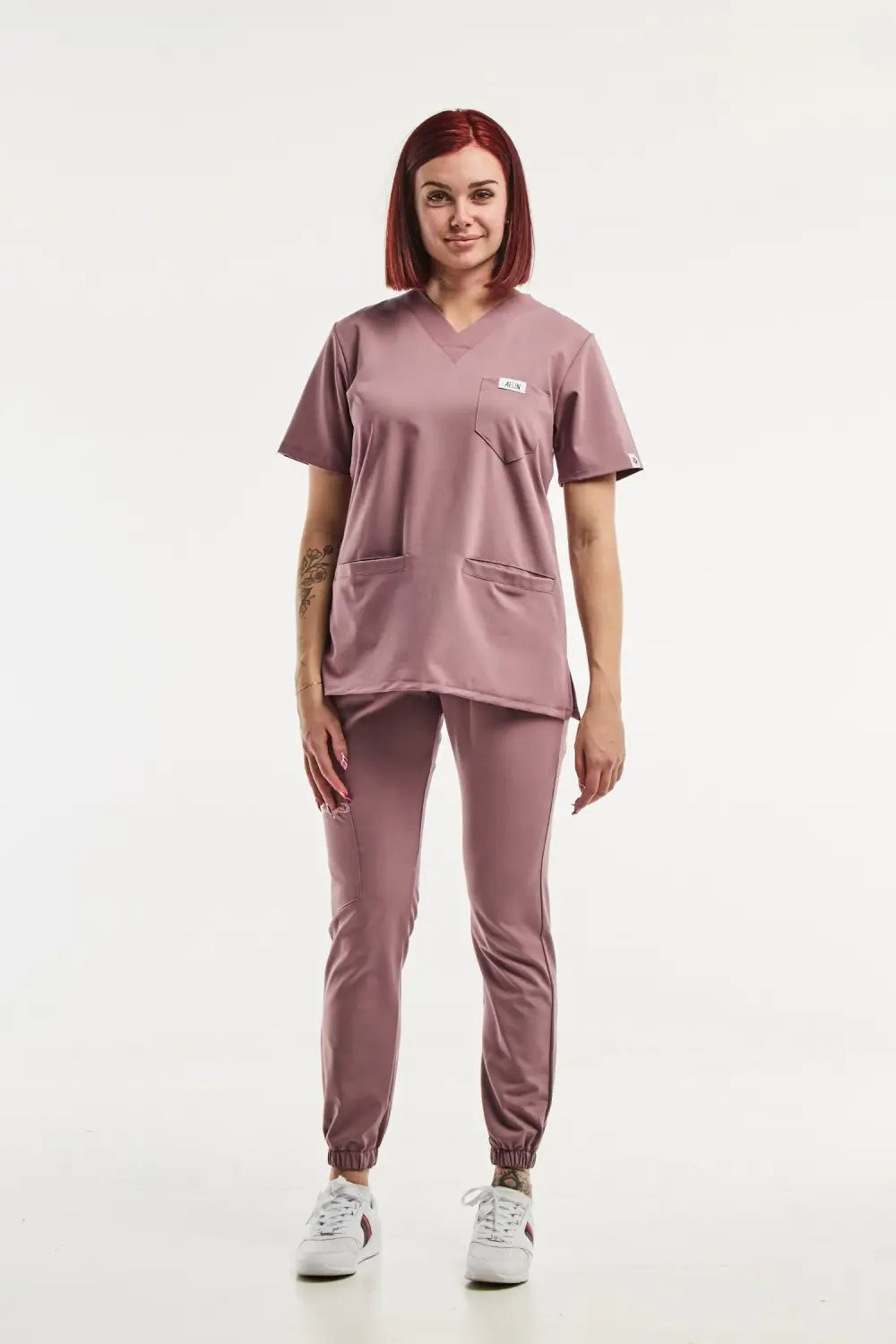 Aelin Slimfit NEW Tenue Médicale Rose Stretch 2 Pièces