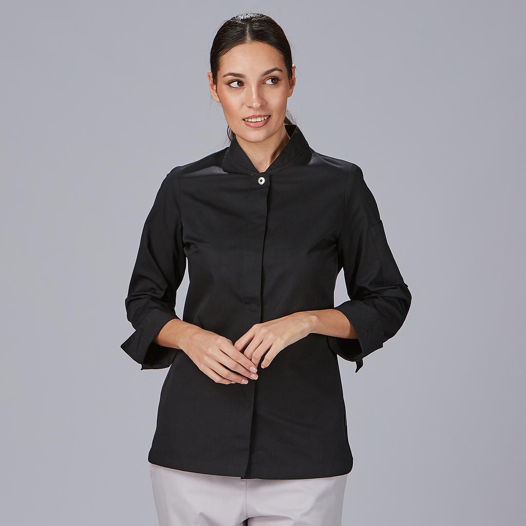 Gary's Varela veste cuisine femme noire manches longues