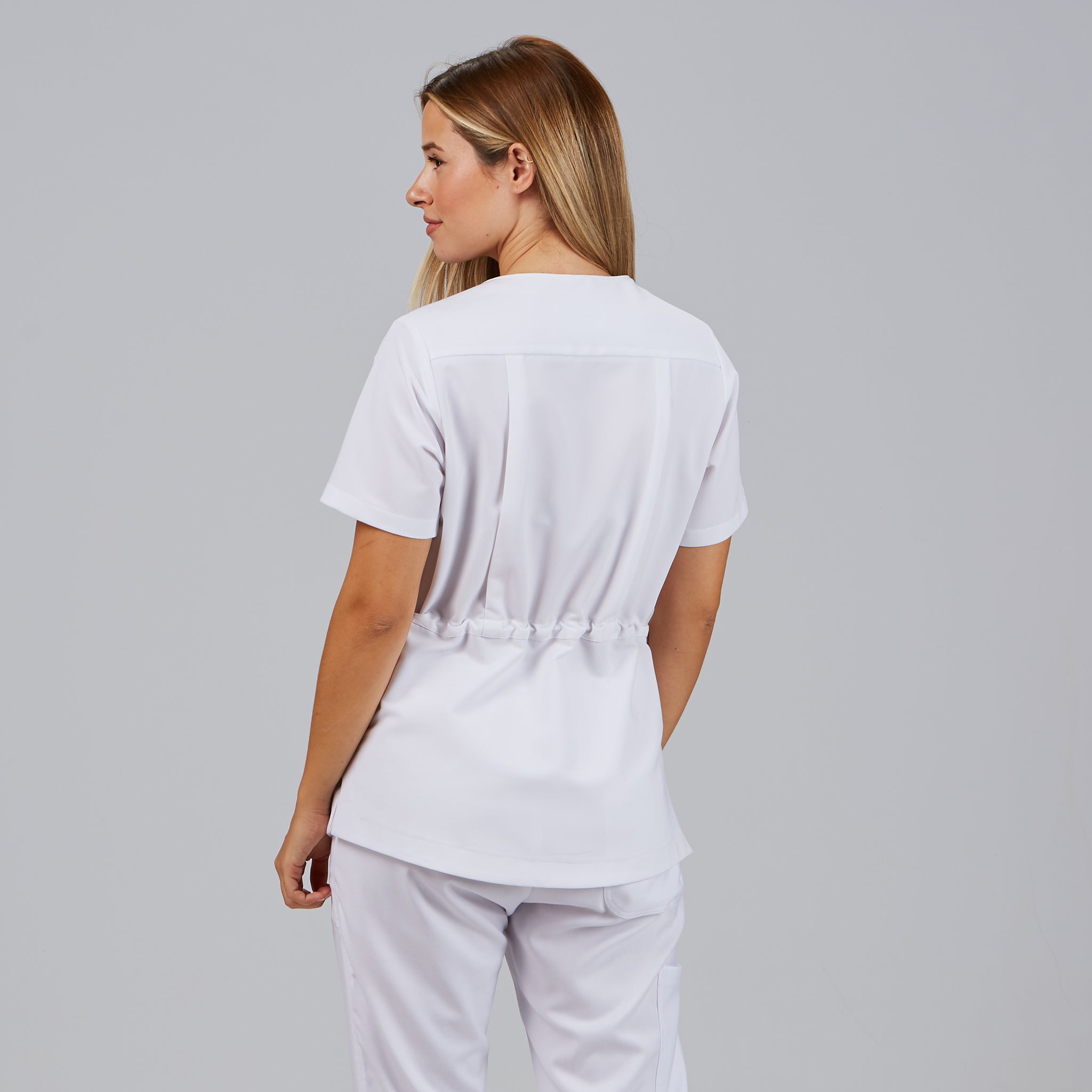 GARY'S Elira blouse médicale noire manches courtes stretch