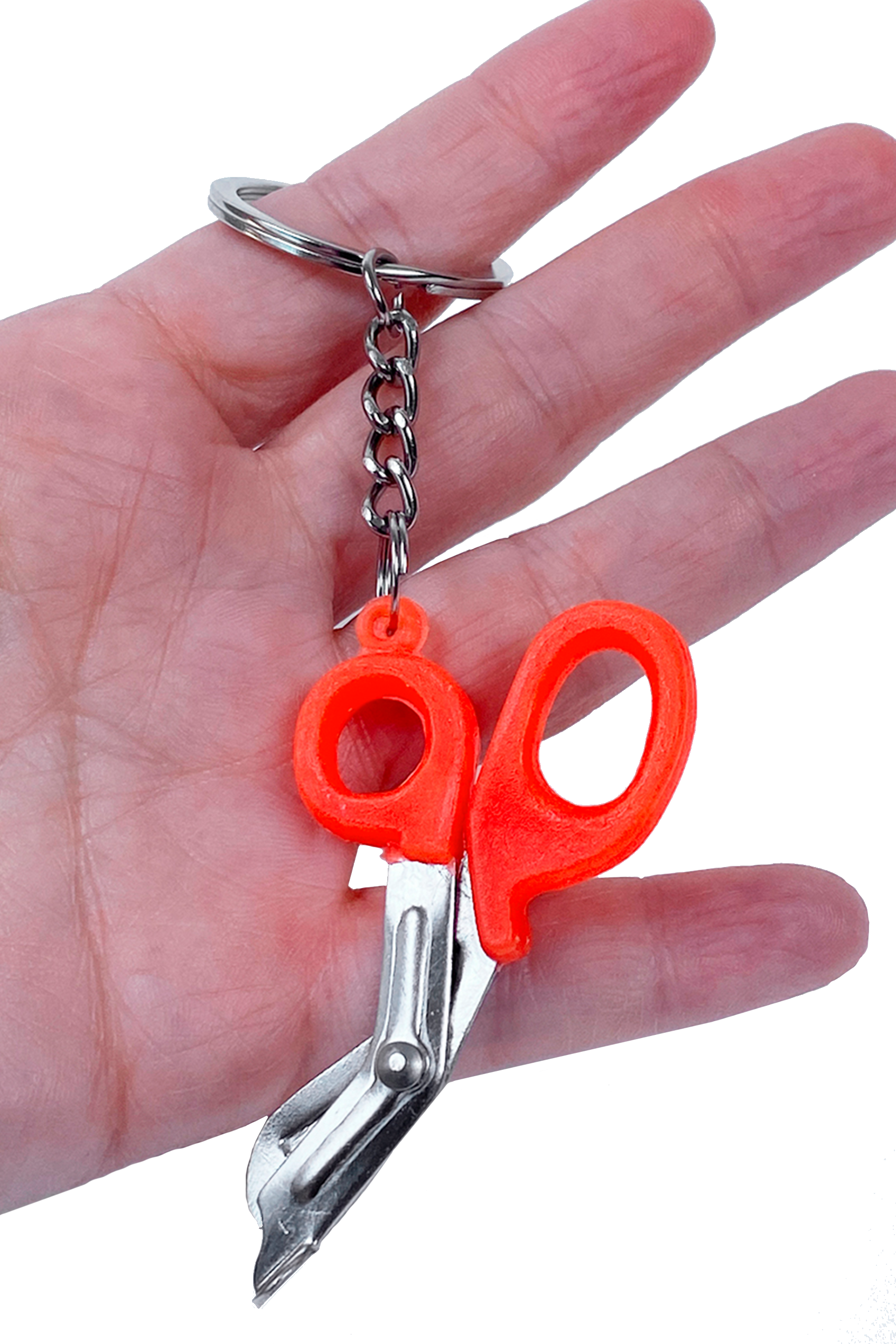Enfermania Regalos Porte-clés ciseaux EMS métal corail