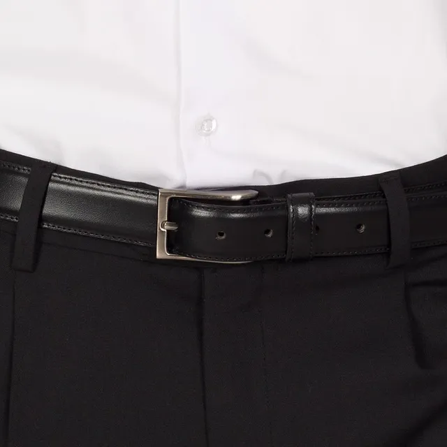 GARY'S Add-Ons Belt Leather ceinture cuir noir 90 cm
