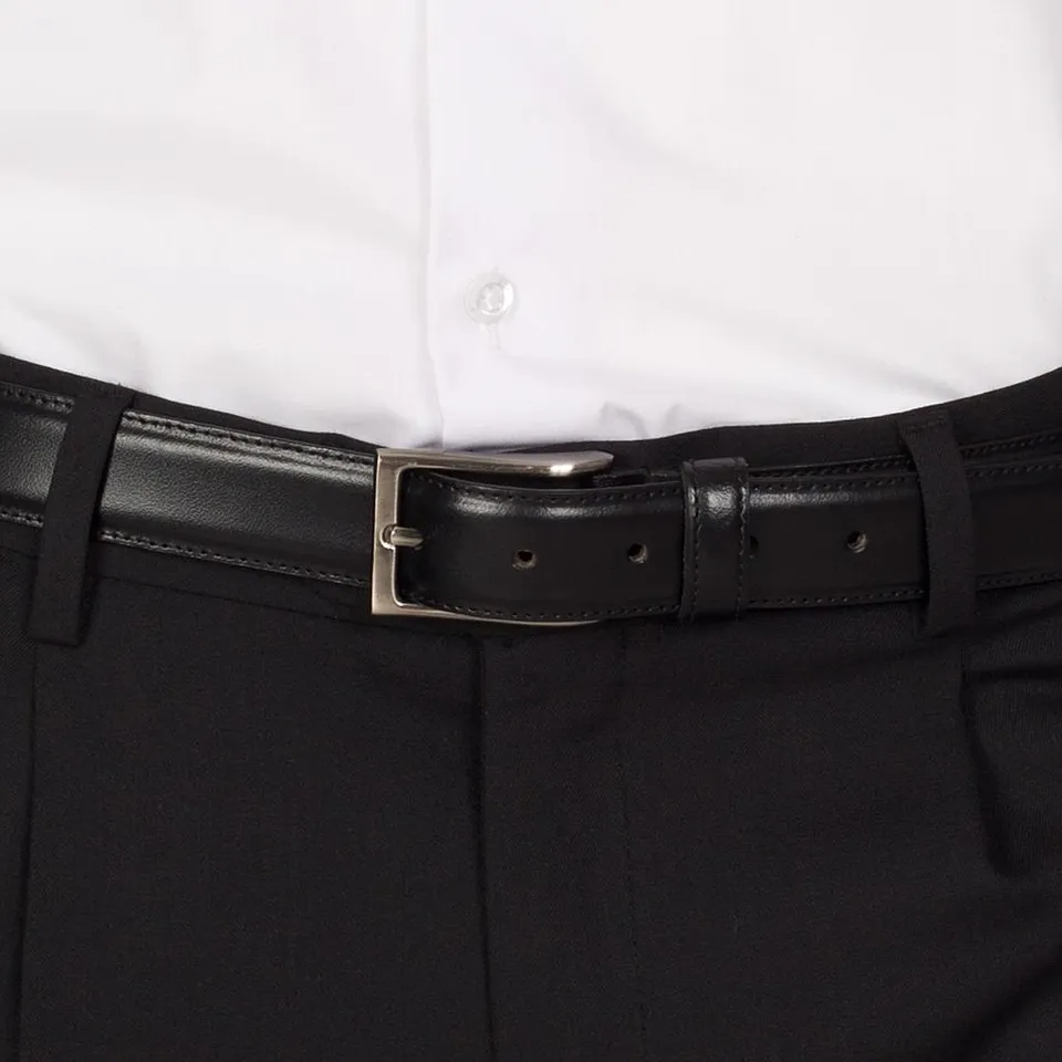 GARY'S Add-Ons Belt Leather ceinture cuir noir 90 cm