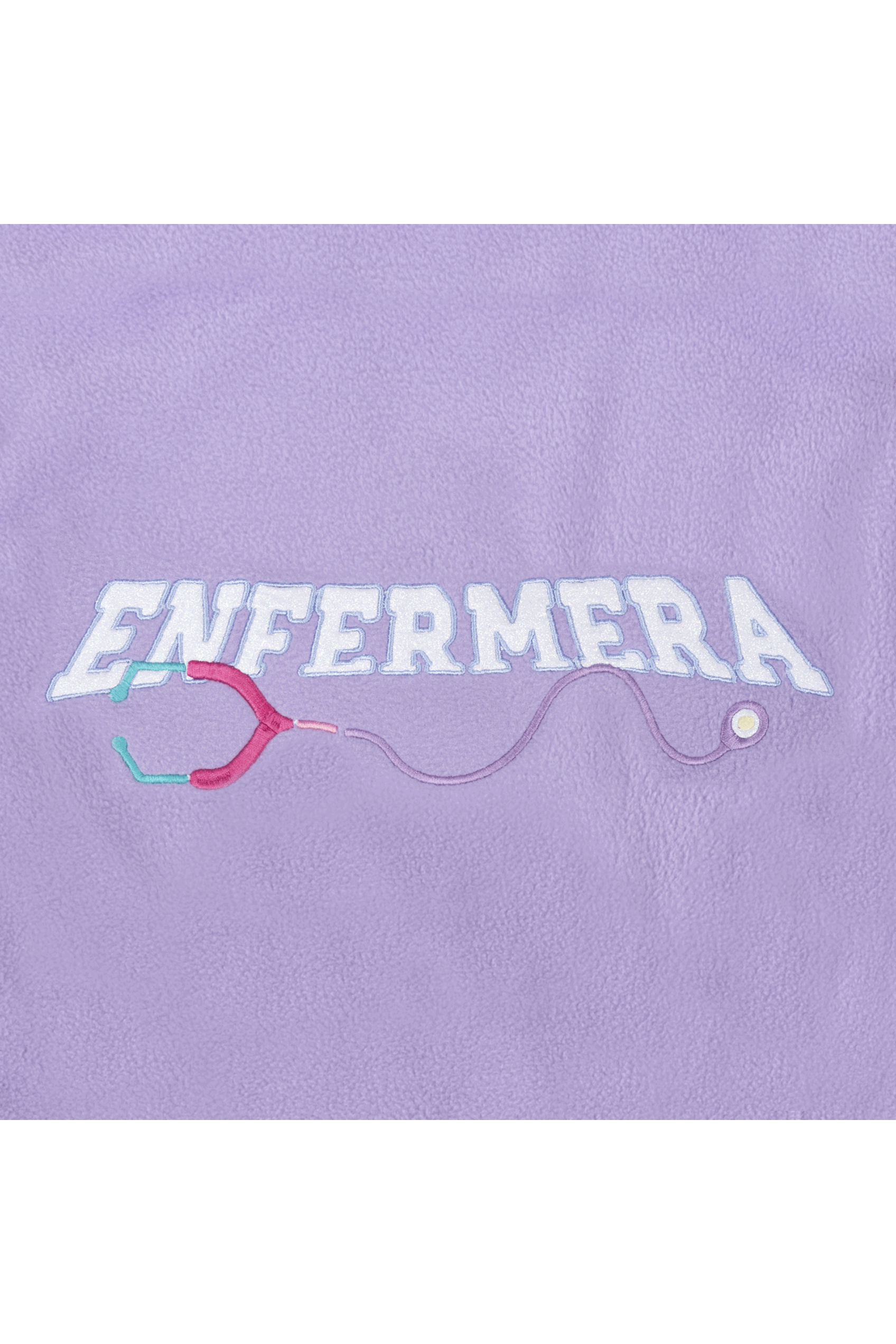 Enfermania Ropa polaire femme lavande brodée taille S