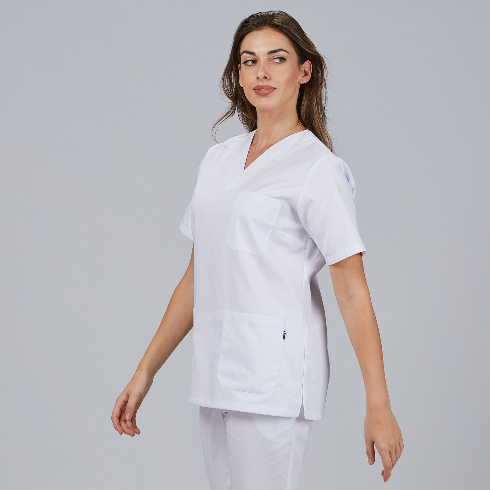Gary's Medical Blouse médicale femme blanche manches courtes