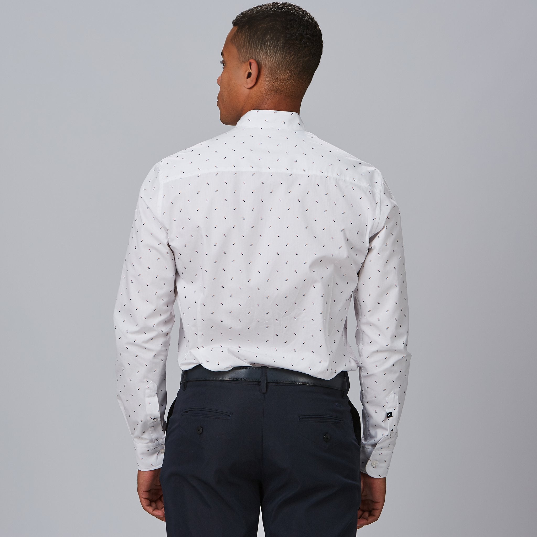 GARY'S Shirts GIUSEPPE SLIM FIT chemise homme cubes coton