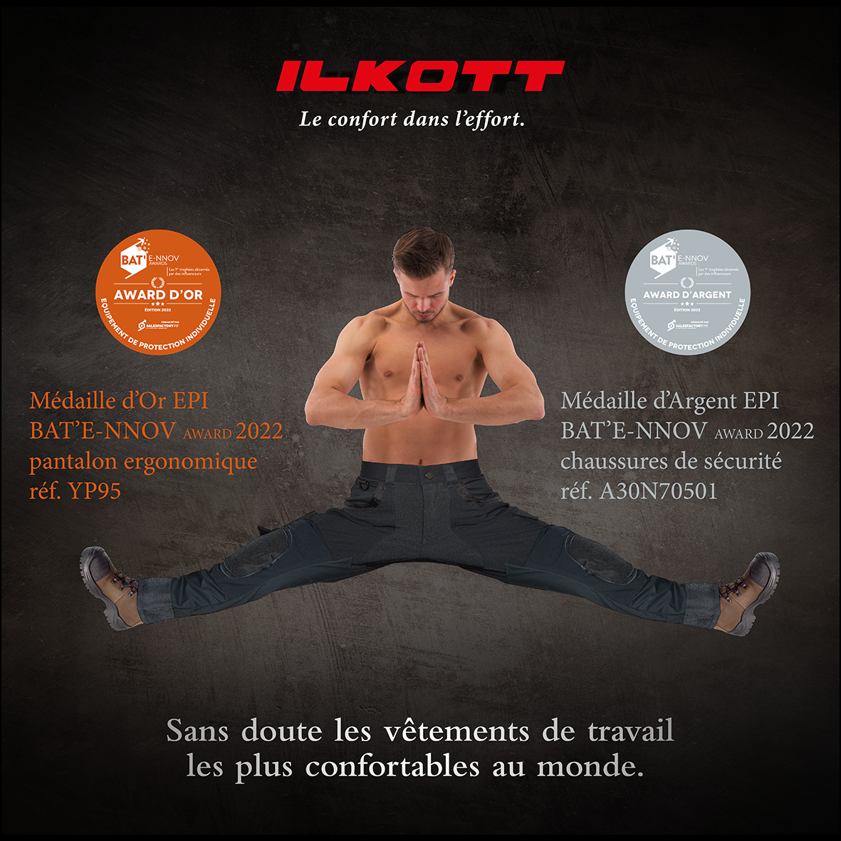 ILKOTT Endurance YP95 pantalon travail noir Ripstop stretch