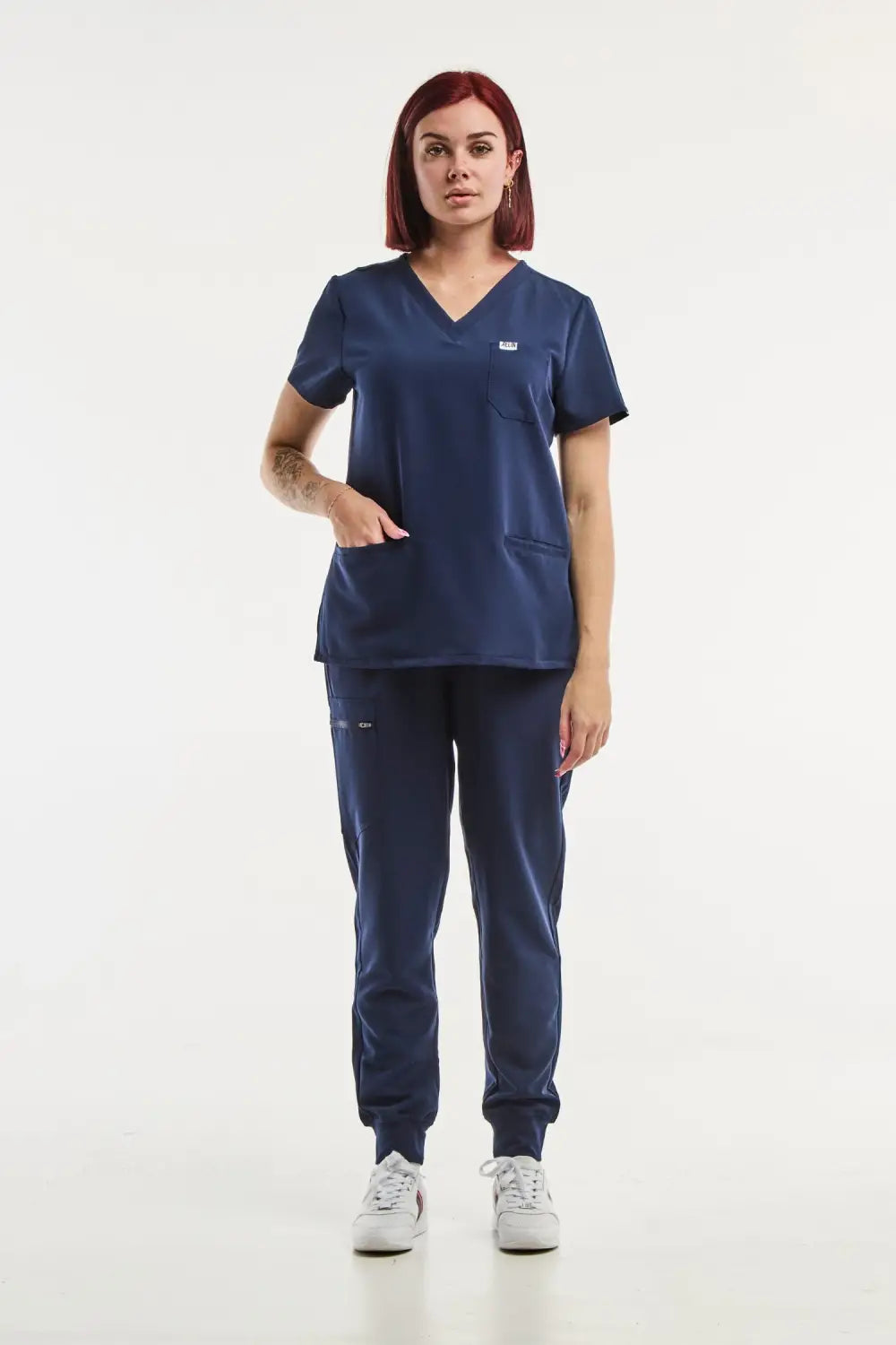 Aelin Paris Tenue Médicale Femme Bleu Marine Stretch
