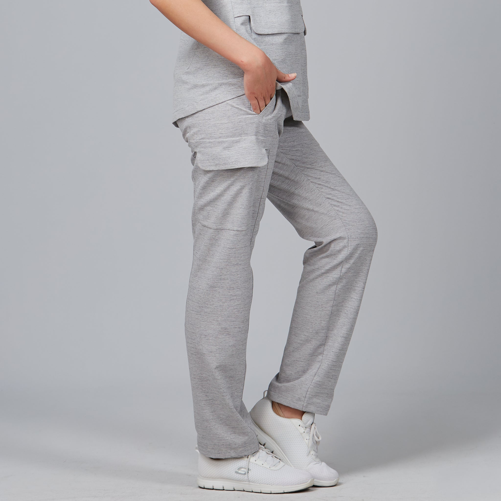 GARY'S Vigoré pantalon multipoche gris perle stretch