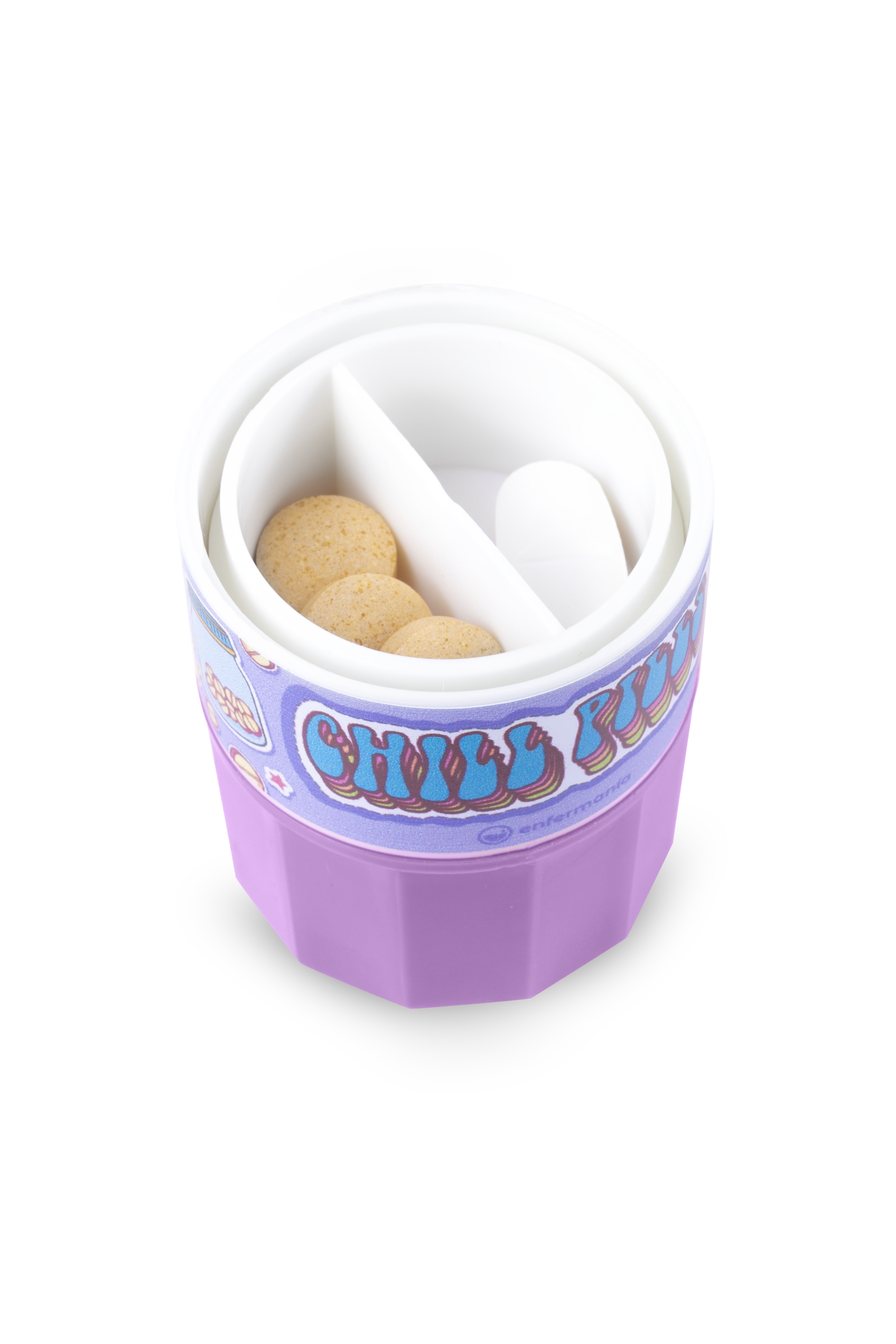 Enfermania Accesorios Pill Kit broyeur pilule blanc Chill compact
