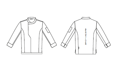 Gary's Haro veste cuisinier blanche unisexe recyclée taille M