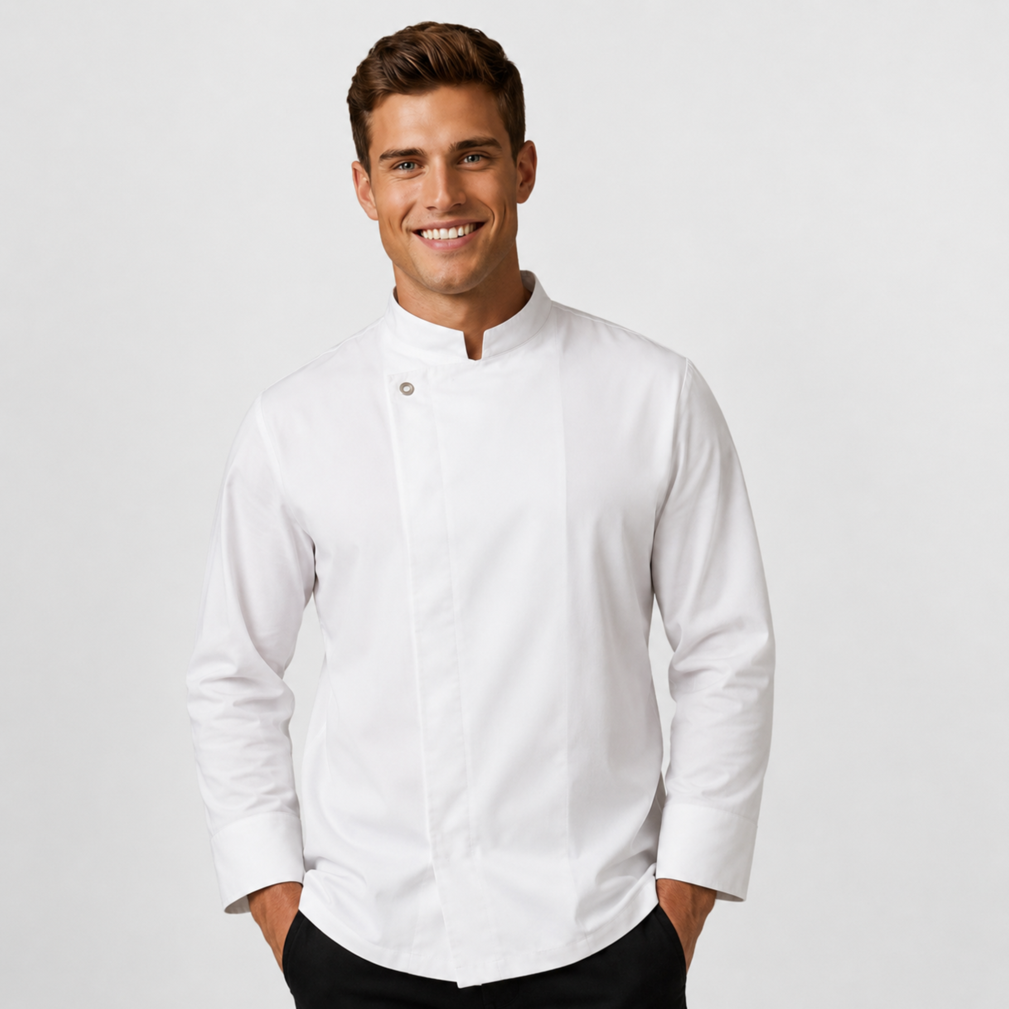 Gary's Anhur veste cuisine unisexe blanche coton