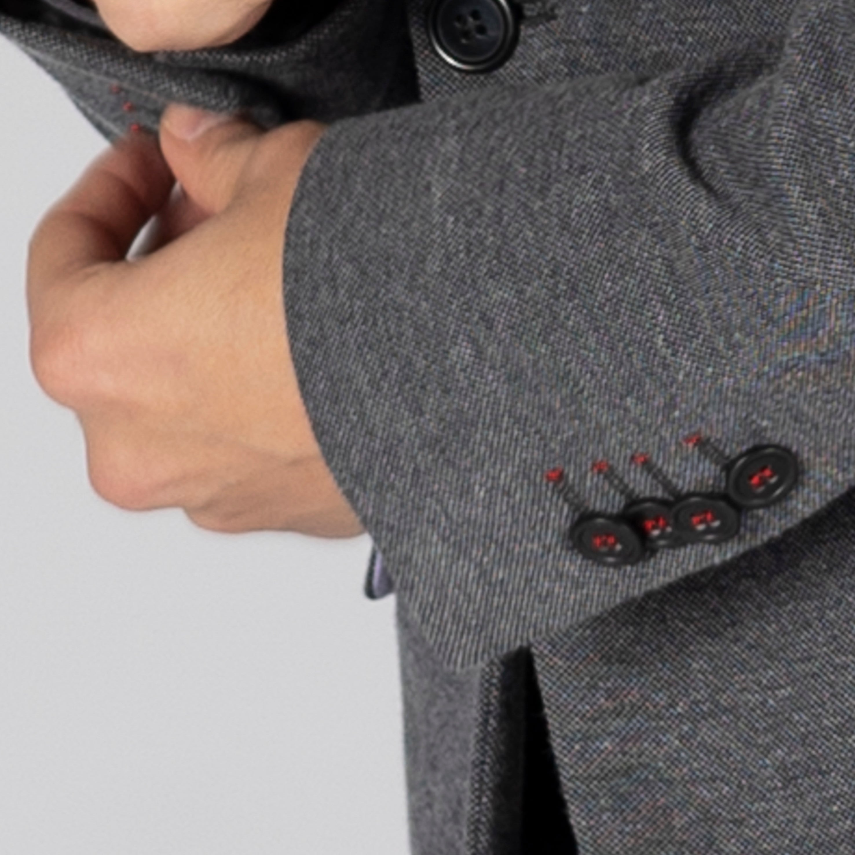 Gary's Blazer homme 2 boutons slim gris marengo laine