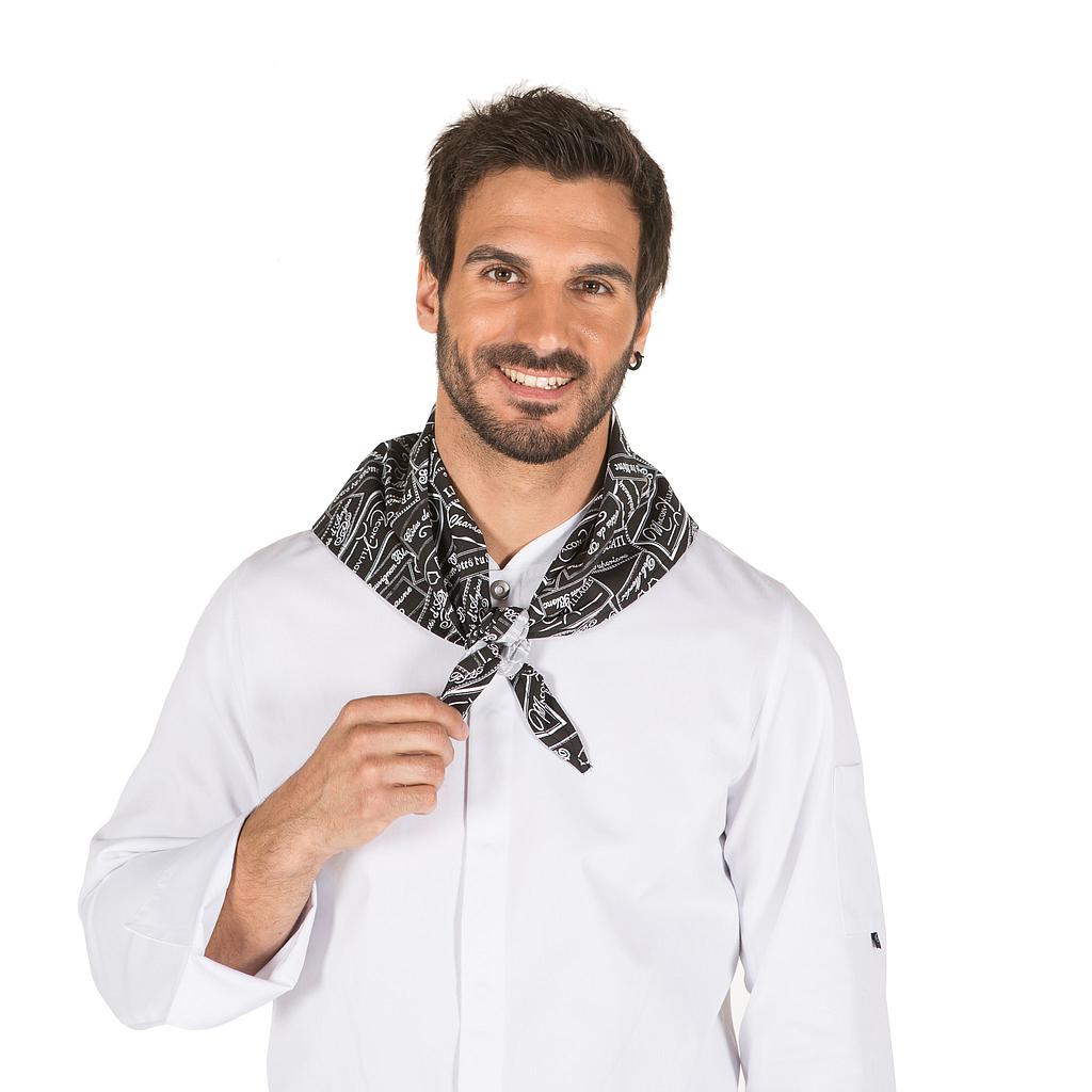 GARY'S Foulard chef cuisine imprimé carreaux noir