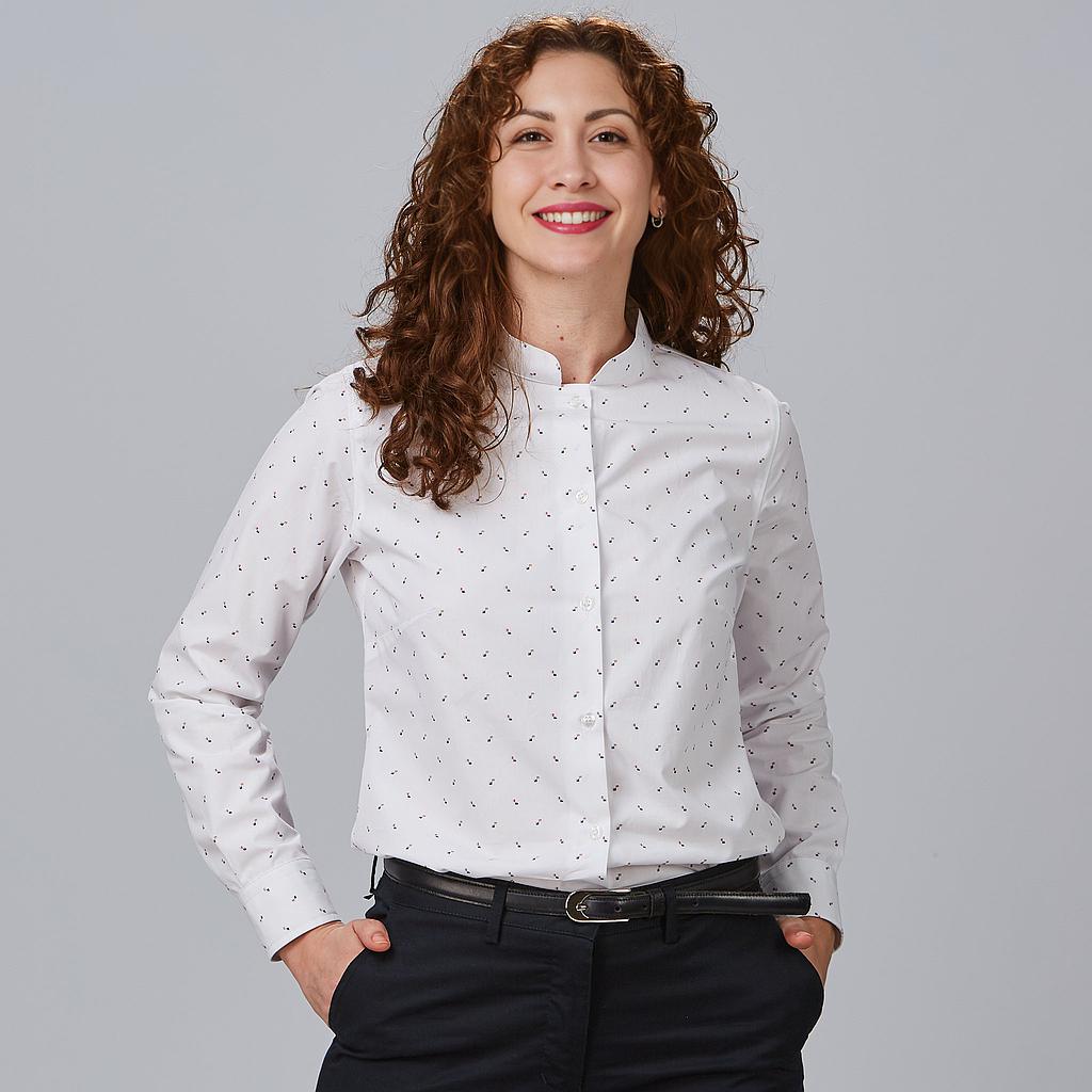 Gary's Ginevra Chemise Femme Cubes Coton Manches Longues