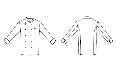 Gary's Napoles veste cuisine unisexe blanche coton