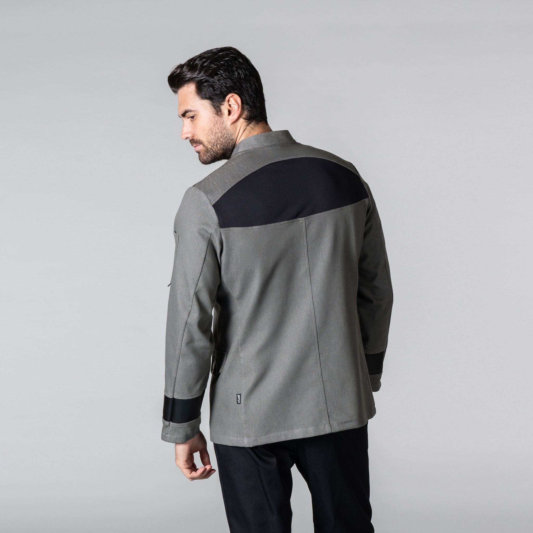 Gary's Vargas veste cuisine homme gris denim stretch