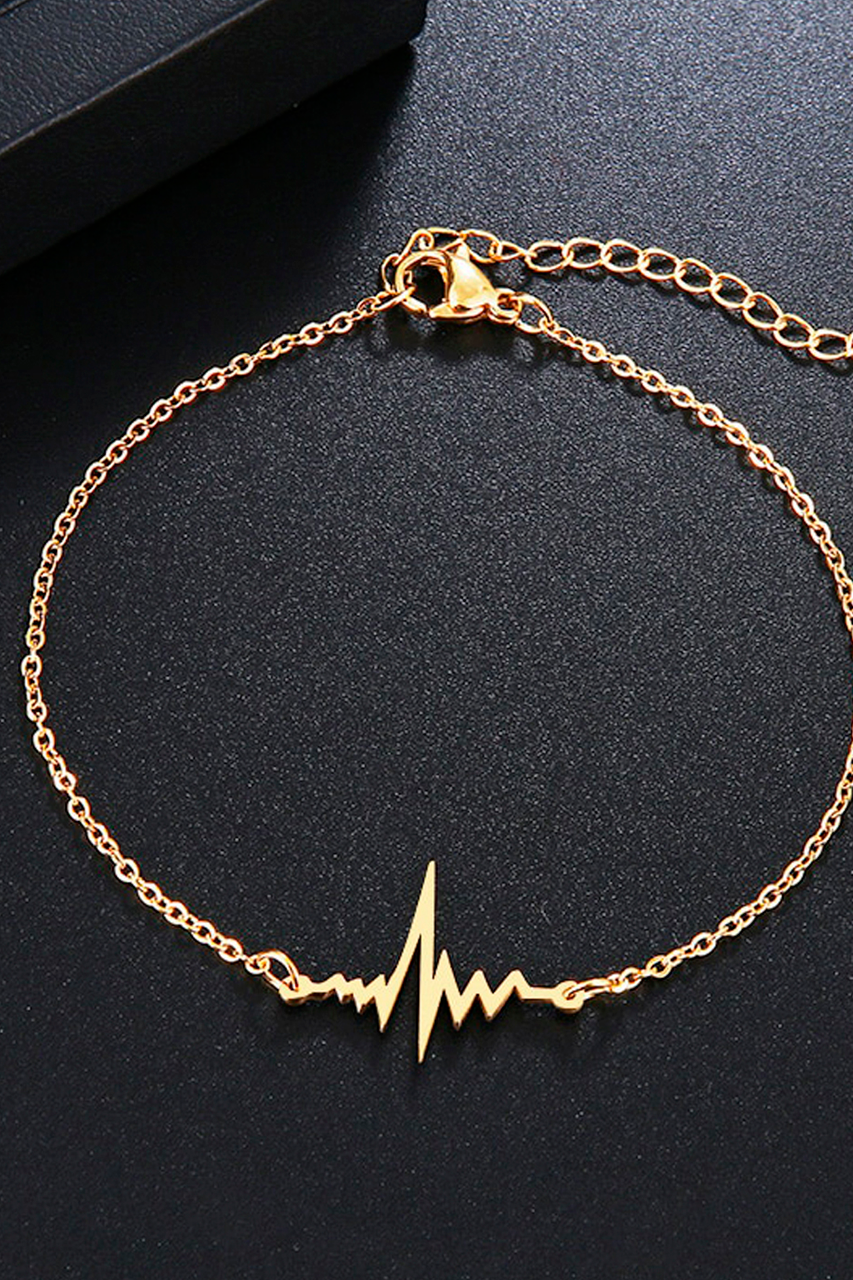Enfermania bracelet battement de cœur acier or hypoallergénique