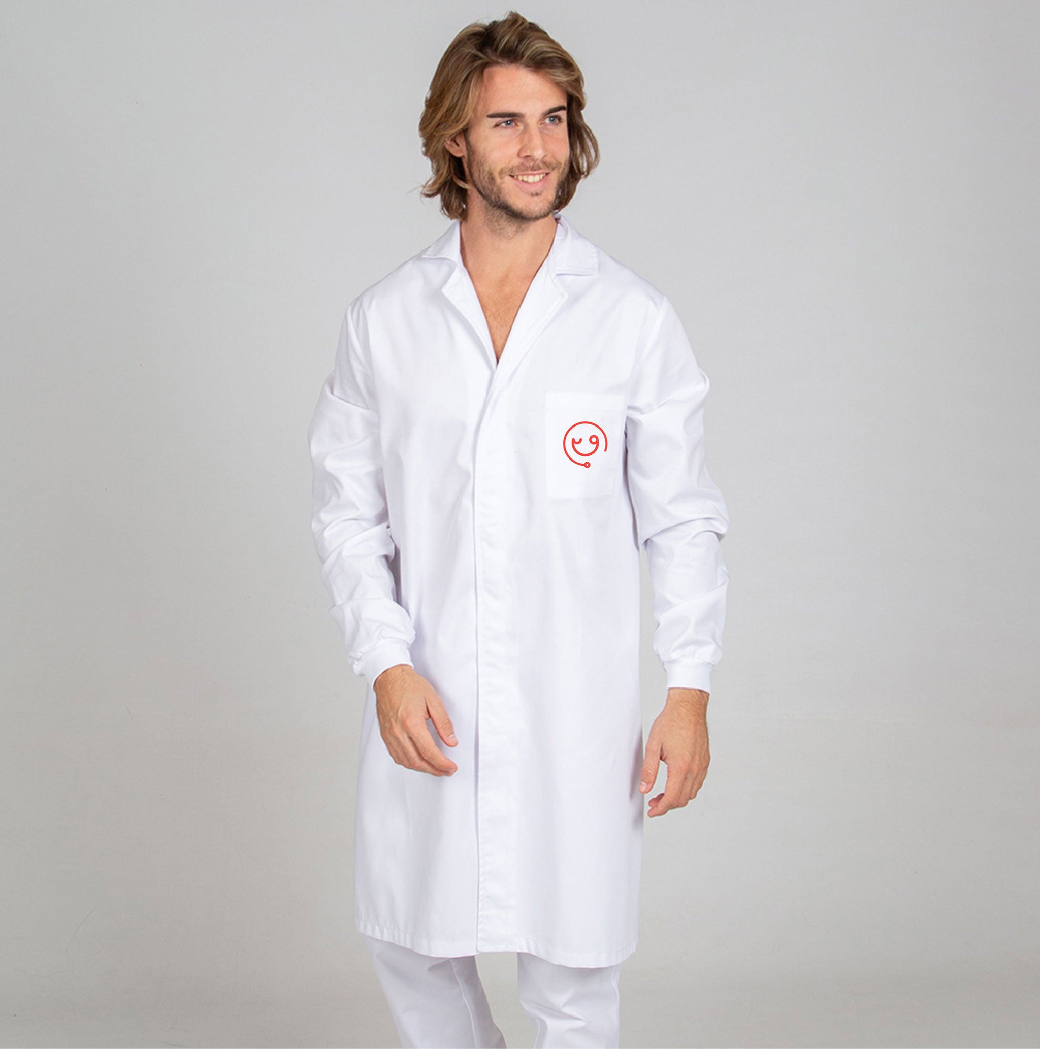 Gary's Reyes blouse unisexe blanche pressions taille M