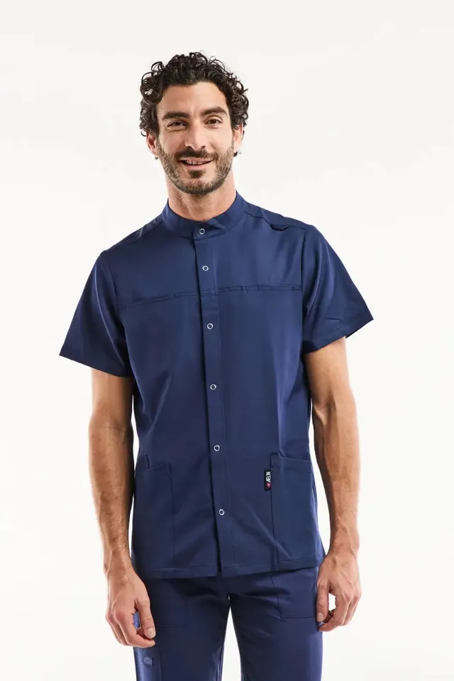 Aelin Noah Blouse Médicale Homme Bleu Marine Stretch