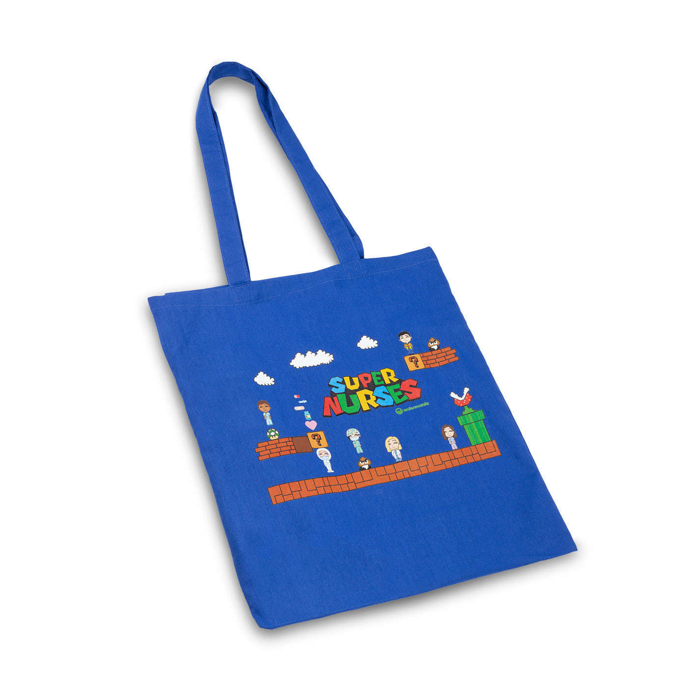 Enfermania Bolsas tote bag coton bleu royal 37x40 infirmière