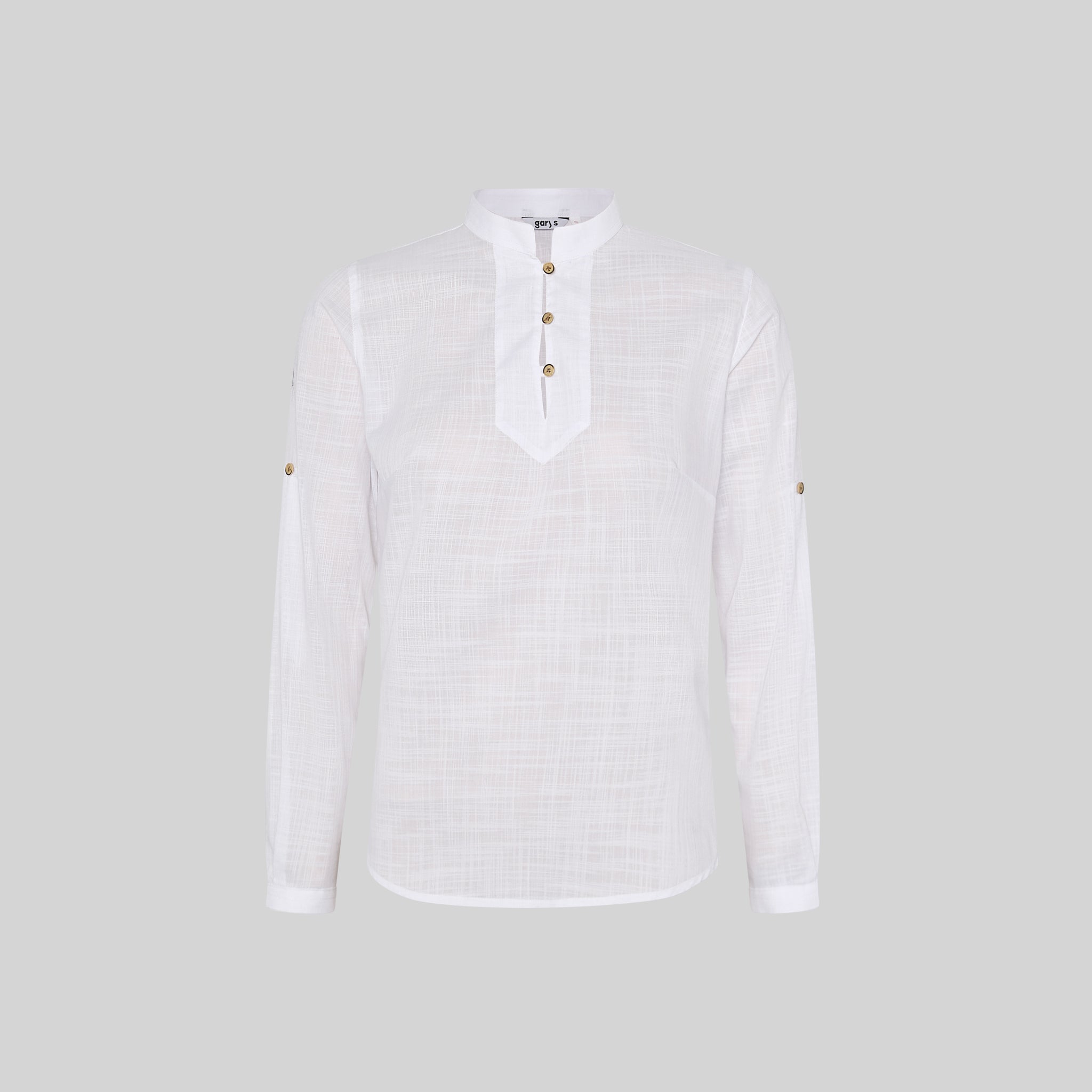 GARY'S Flora chemise femme blanche lin manches longues